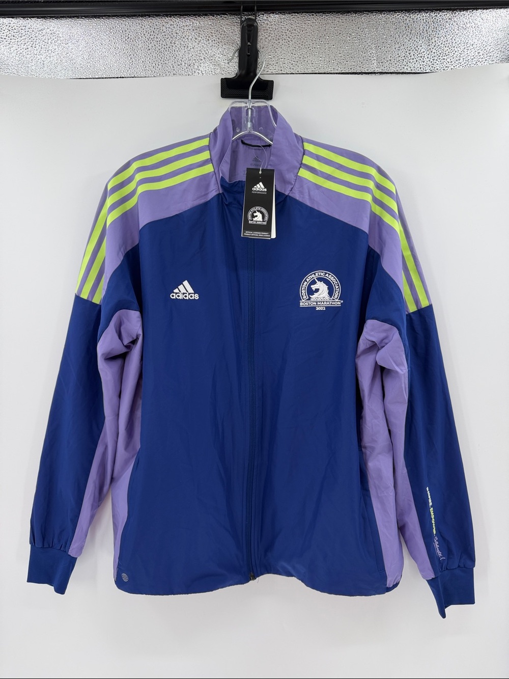 Adidas Boston Marathon 2022 Celebration Jacket - Indigo/Purple - L - NWT